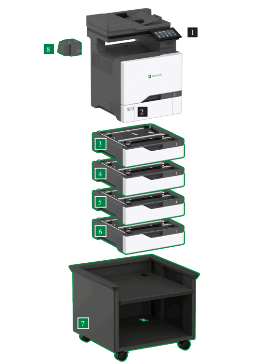 Lexmark - Adjustable Stand (40C2300)